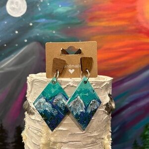 Handmade Mountain Scene Earrings